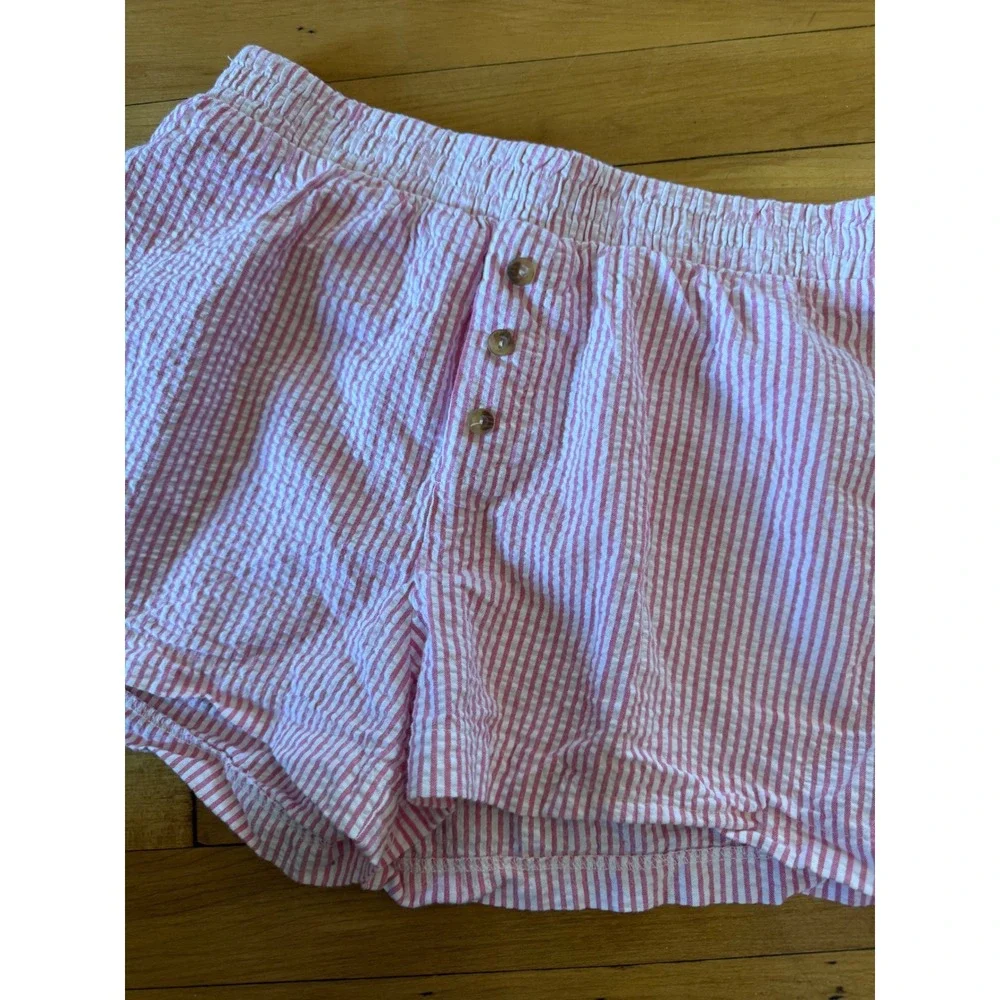 Urban Renewal pink and white striped‎ shorts